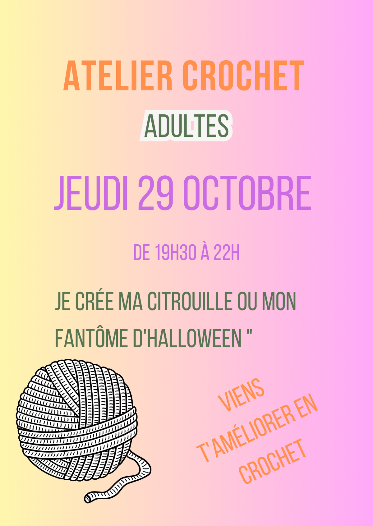 Atelier crochet adultes